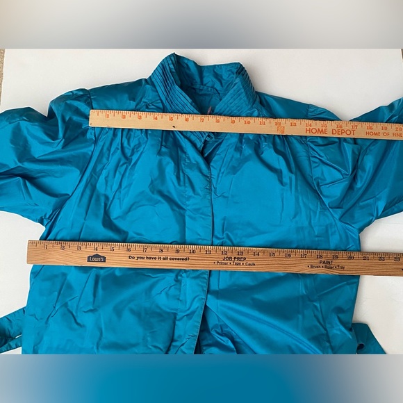 Vintage FLEET STREET Trench Coat, Women’s size 8, removable lining turquoise - Picture 3 of 16